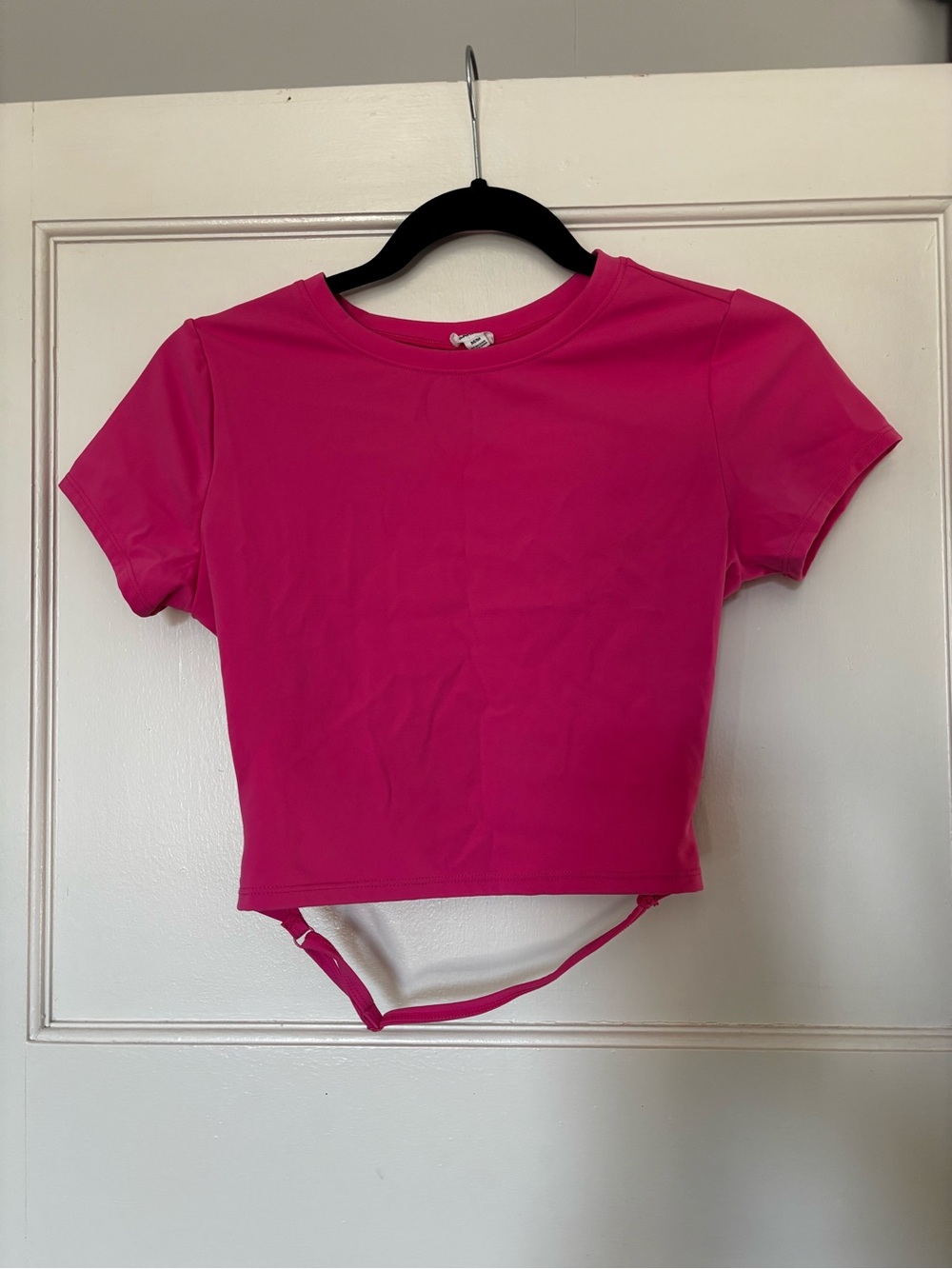 Garage Bright Pink Cropped Tee